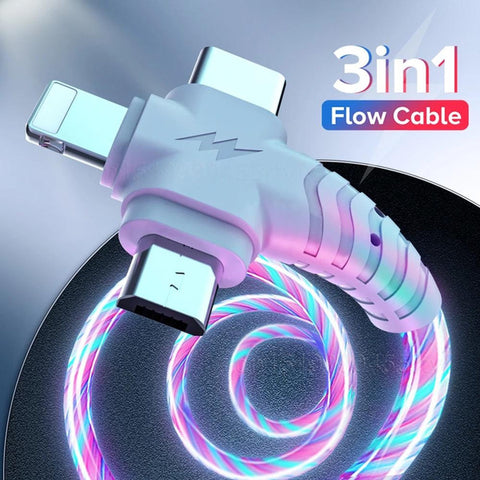 LED Flow Light Charging Cable — Fast Charge