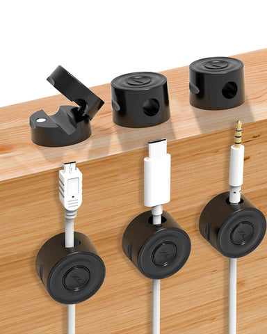 Magnetic Cable Organizer Clips — 5 Pack